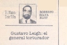 Gustavo Leigh: el general torturador