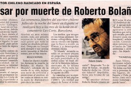 Pesar por muerte de Roberto Bolaño.