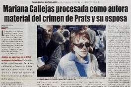 Mariana Callejas procesada como autora material del crimen de Prats y su esposa