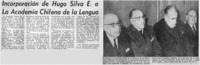 Incorporación de Hugo Silva E. a la Academia Chilena de la Lengua.