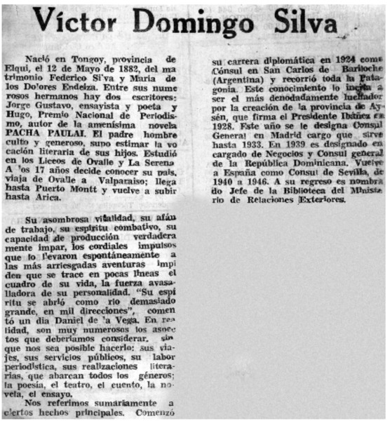 Víctor Domingo Silva.