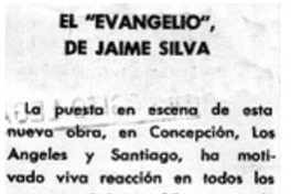 El "evangelio" de Jaime Silva.
