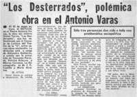 "Los desterrados", polémica obra en el Antonio Varas.