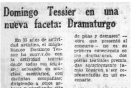 Domingo Tessier en una nueva faceta: dramaturgo.