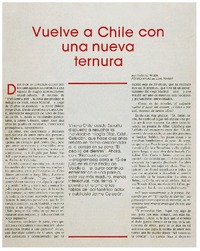 Vuelve a Chile con una nueva ternura : [entrevistas]