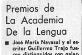 Premios de La Academia De La Lengua.