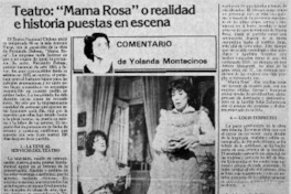 Teatro: "Mama Rosa" o realidad e historia puesta en escena