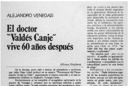 El doctor "Valdés Canje" vive 60 años después