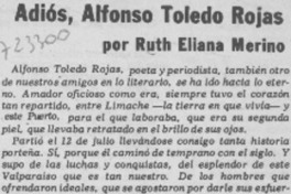 Adiós, Alfonso Toledo Rojas