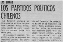 Los partidos políticos chilenos