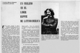 Un chileno es el lider hippie de latinoamerica.