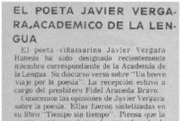 El poeta Javier Vergara, académico de la lengua