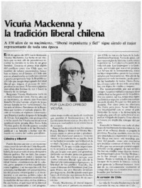 Vicuña Mackenna y la tradición liberal chilena