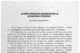Javier Vergara Huneeus en la academia chilena