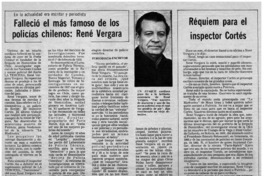Falleció el más famoso de los polícias chilenos: René Vergara.