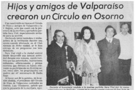 Hijos y amigos de Valparaíso crearon un círculo en Osorno.