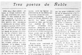 Tres poetas de Ñuble