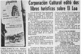 Corporación Cultural editó dos libros turísticos sobre El Loa.