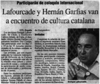 Lafourcade y Hernán Garfias van a encuentro de cultura catalana.