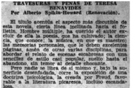 Travesuras y penas de Teresa Benavides.