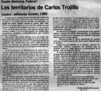 Los territorios de Carlos Trujillo