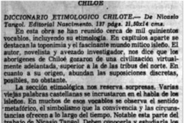 Diccionario etimologico chilote.