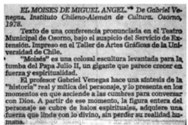 El Moisés de Miguel Angel.