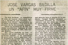 José Vargas Badilla un "afin" muy firme