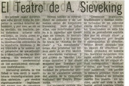 El teatro de A. Sieveking.