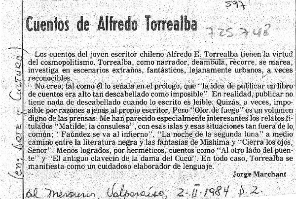 Cuentos de Alredo Torrealba