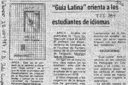 "Guía Latina" orienta a los estudiantes de idiomas.