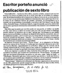 Escritor porteño anunció publicación de sexto libro.