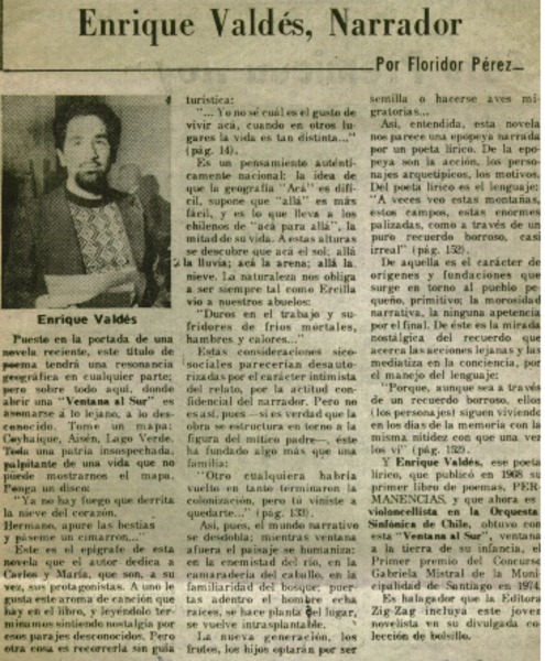 Enrique Valdés, narrador