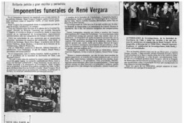 Imponentes funerales de René Vergara.