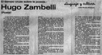 Hugo Zambelli : [entrevistas]