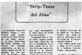 "Strip-tease del alma"