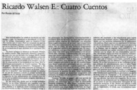 Ricardo Walsen E.: cuatro cuentos