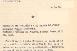 Médicos de antaño en el reino de Chile