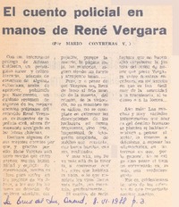 El cuento policial en manos de René Vergara