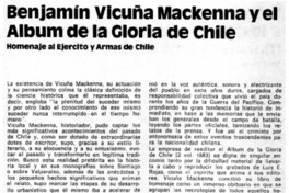 Benjamín Vicuña Mackenna y el album de la gloria de Chile