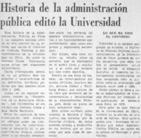 Historia de la administración pública editó la Universidad.
