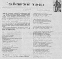 Don Bernardo en la poesía