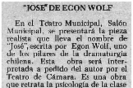 "José" de Egon Wolf.