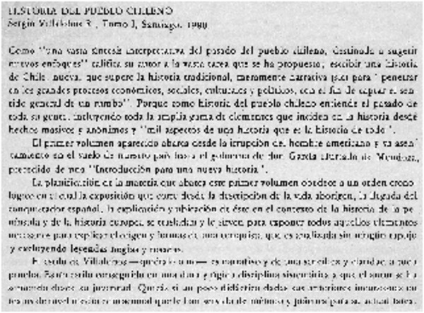 Historia del pueblo chileno.