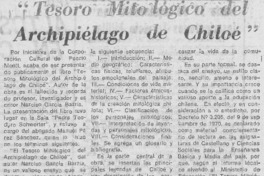 Tesoro mitológico del archipiélago de Chiloé".