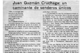 Juan Guzmán Cruchaga: un caminante de senderos únicos.