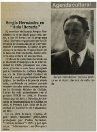 Sergio Hernández en "Aula Literaria".