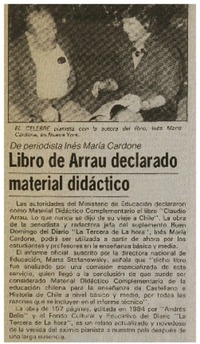 Libro de Arrau declarado material didáctico.