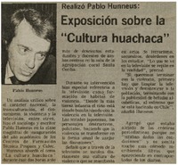 Exposición sobre la "Cultura huachaca".