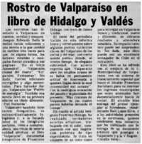 Rostro de Valparaíso en libro de Hidalgo y Valdés